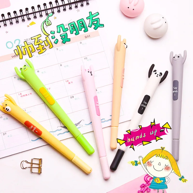 Милые ручки ярких цветов кавайные канцелярские принадлежности мягкий