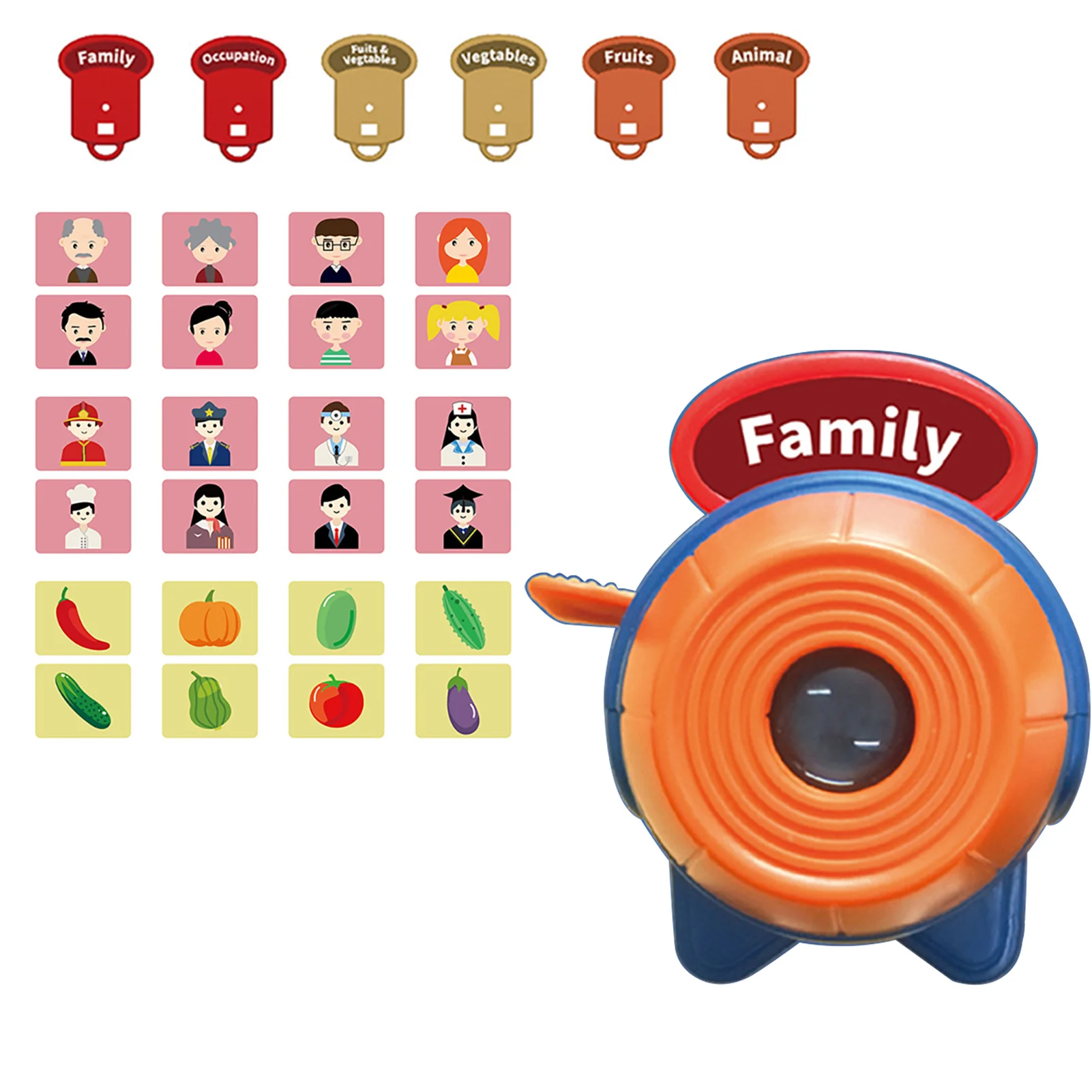 

48*Card Kids Story Flashlight Slide Projector Toy Projector Slide Baby Sleeping Story Early Education Toy Child Sleep Light Lamp