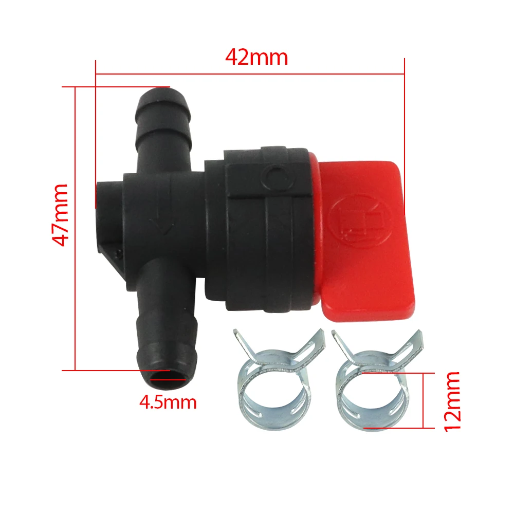 

1/4" Inline Fuel Cut Shut Off Valve For Stens Sunbelt 120-212 Toro 54-3150 1-603770 Snapper 2-4507 3-4212 7034212 John Deere