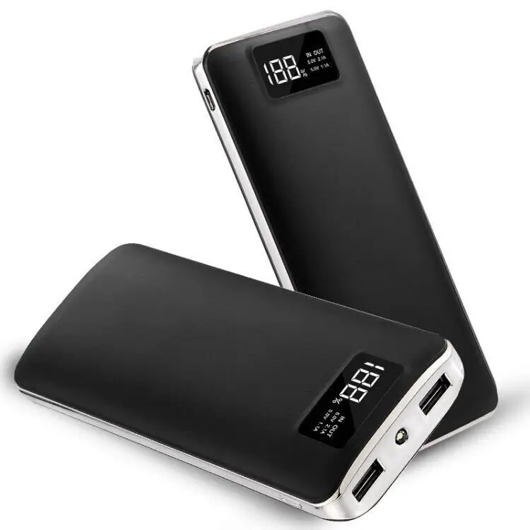 black 20000mAh Xiao mi бренд QI 3,0 power Bank 30000 мАч водонепроницаемое портативное зарядное устройство 2 USB mi power bank ультратонкий купить 2 получить скидку 10% дропшиппинг - Color: black 20000mAh