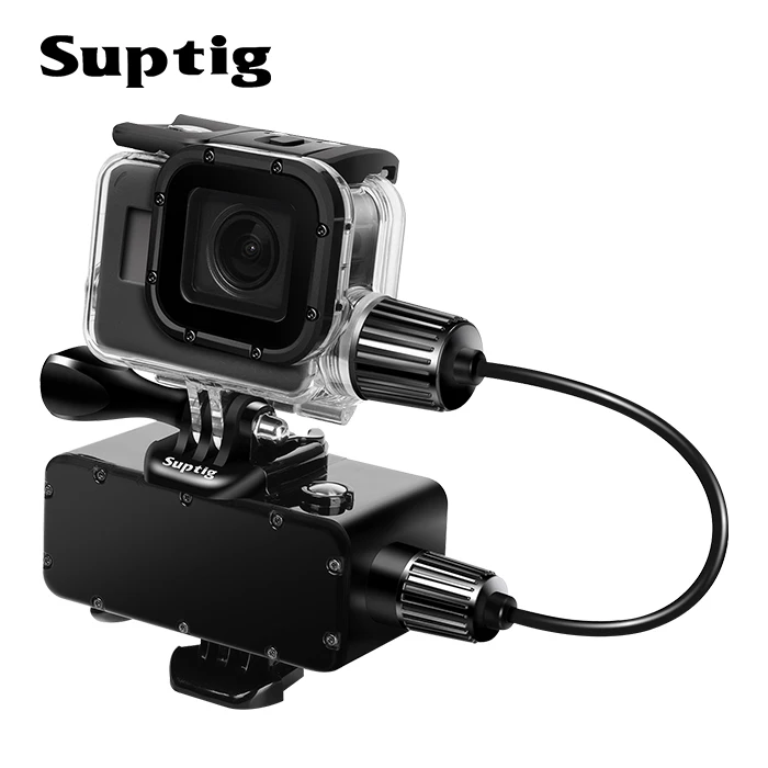 Suptig 5200MA/H водонепроницаемый мобильный аккумулятор для дайвинга+ зарядный кабель для Gopro hero 4/3/3+ go pro hero 3+ CE/FCC