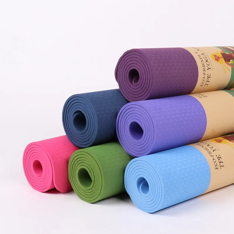

Yoga TPE Mat 6mm For Beginner Non-Slip Mat Yoga Sports Exercise Pad For Home Fitness Gymnastics Pilates Mats