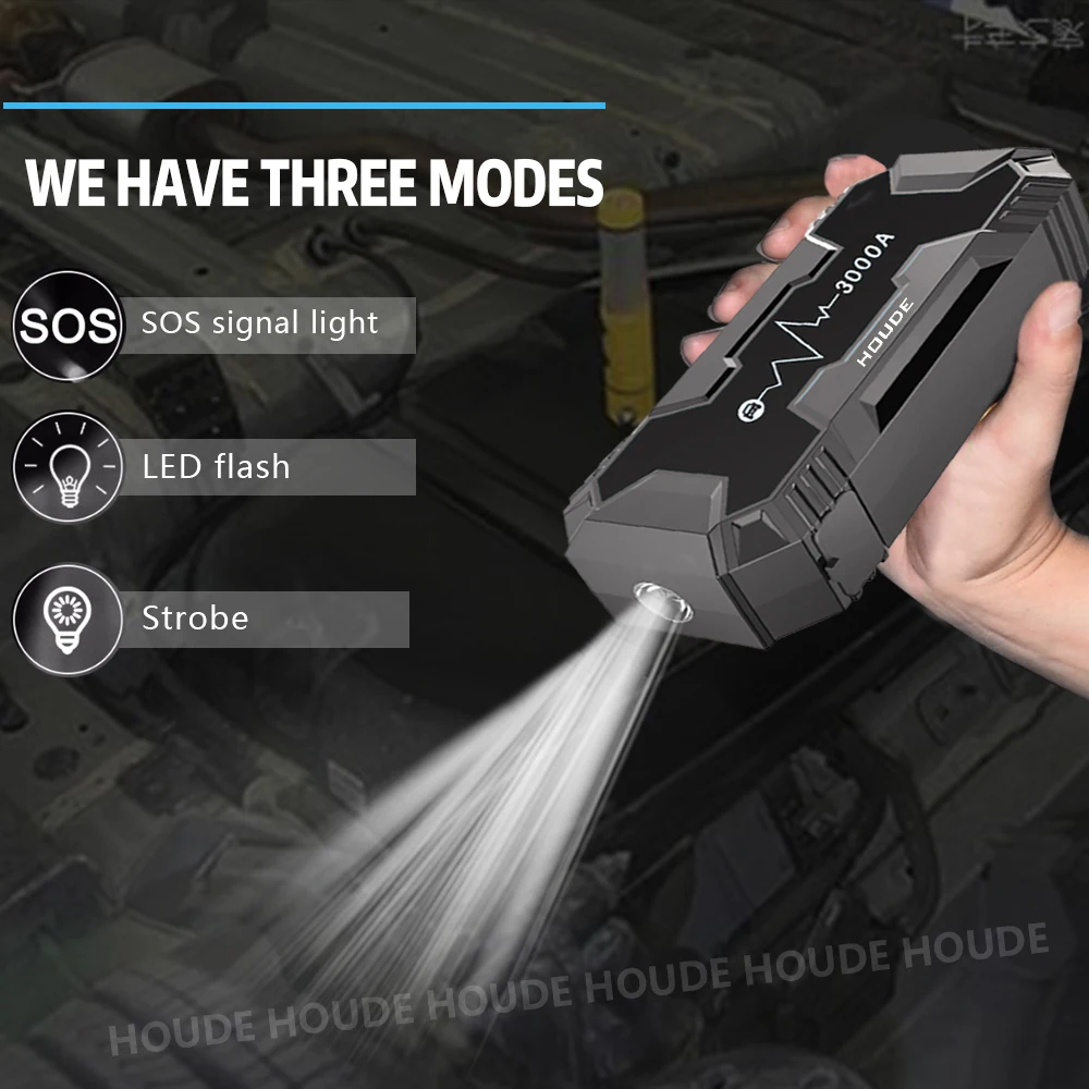 Портативный источник питания Jumpstarter для цифровых устройств 3000 А умный стартер