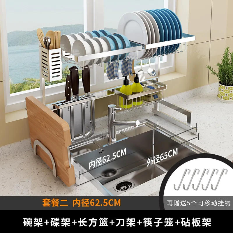 Кухонная стойка из нержавеющей стали черный кухонный стеллаж для раковины