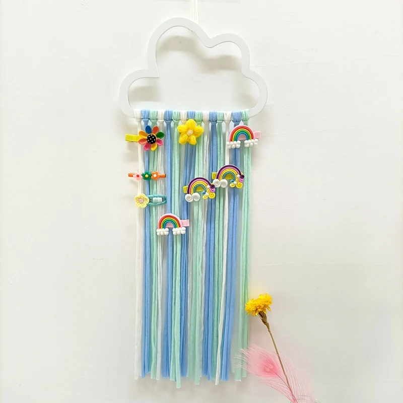 Smiley Cloud Радужная подвеска в форме арки макраме искусство настенный Декор для дома