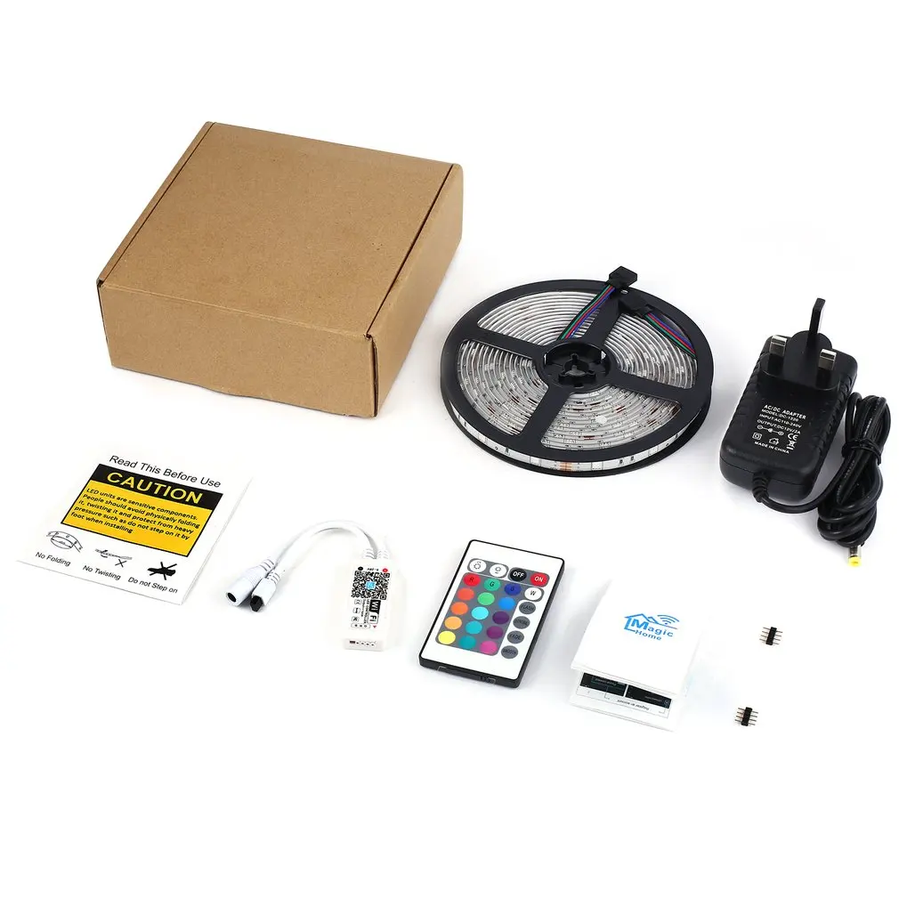 5 м 150 светодиодов ленточный светильник s Kit 12 в RGB 5050SMD водонепроницаемый IP65 с ИК