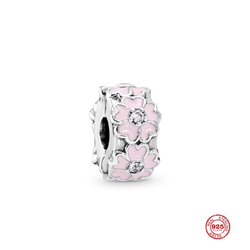 Модные очаровательные 925 пробы серебро оригинальный 1:1 копия подходит для Diy