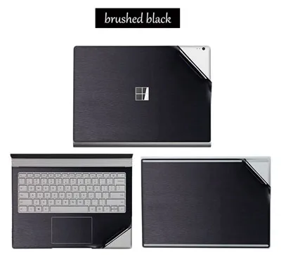 brushed black Наклейки на ноутбук для microsoft Surface Book 2 13,5 15 дюймов, полностью защитные наклейки на компьютер для Surface Book 13,5 дюймов, наклейка - Цвет: brushed black