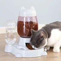 2 in 1 cat water and food feeder dispenser automatic dog cats drinking bottles feeding bowl dispensers pet supplies 2 2l