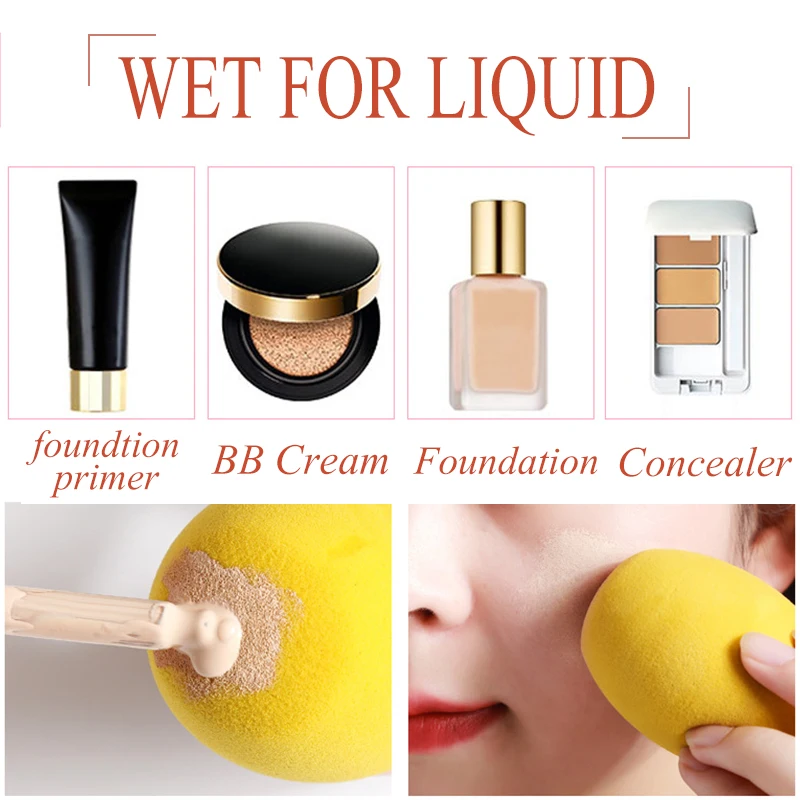 Любовь капли воды макияж губка в форме тыквы пуховка для Макияжа Косметический