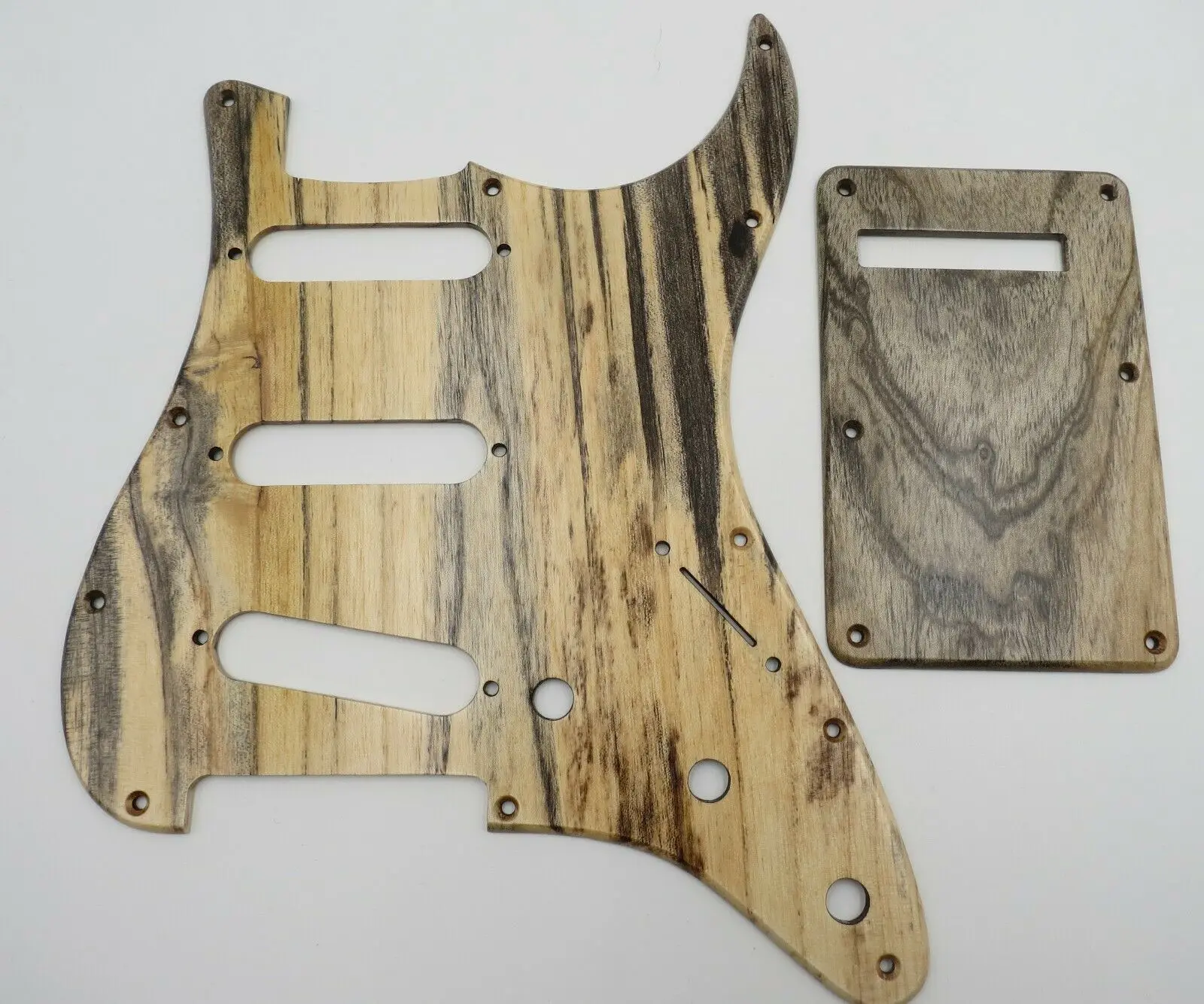 

1SET Spalted maple wood SSS Pickguard & Backplate for FD ST Style Guitar #4802