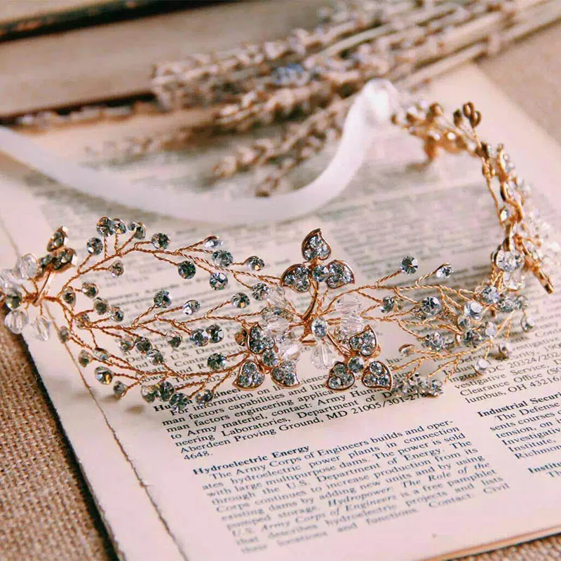 Аксессуары для волос свадебная диадема из кристаллов повязки на голову