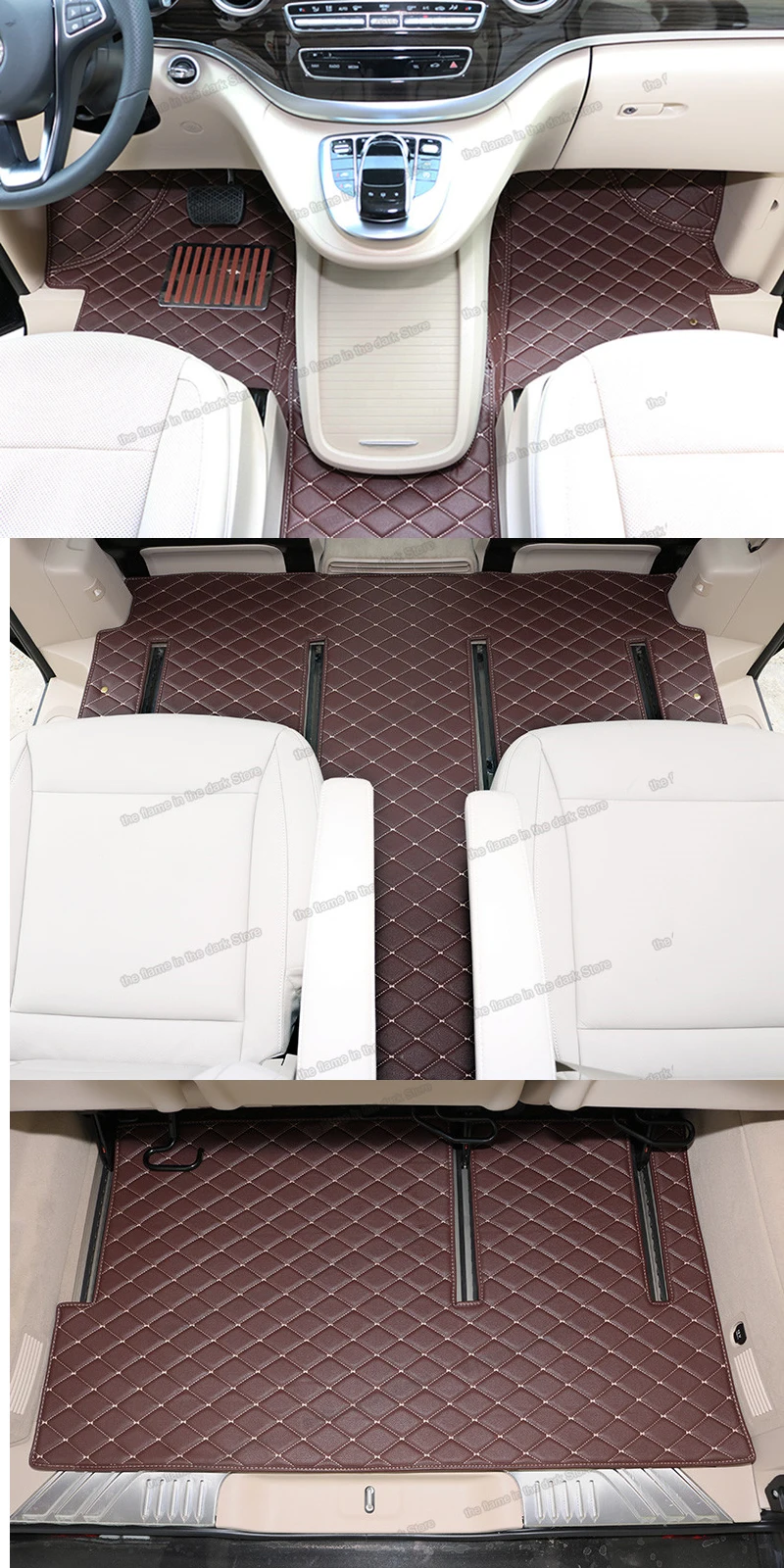 Кожаные коврики для машины mercedes benz v class Valente Vito Metris w447 2014 2020 2019 2018 2017 2021 v260 v220 |