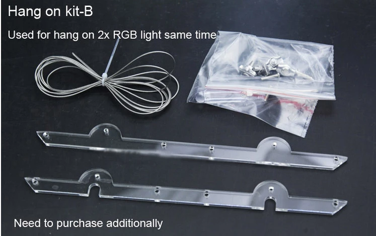 Chihiros RGB серия 30-120 см размер Aquarum светодиодный светильник ing Plant Grow светильник с крышкой или висячим фиксацией с яркостью дистанционного управления - Цвет: Hang on B kit