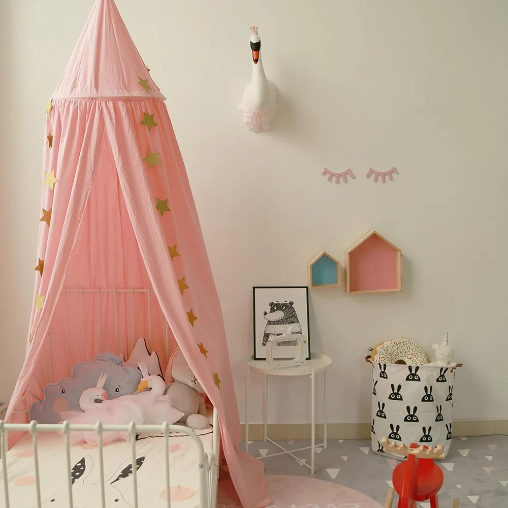 Занавес для детской кровати Круглый балдахин глубокого сна декор комнаты