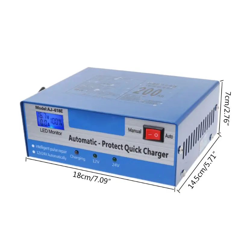 

50LC 12V/24V Automatic Quick Battery Charger Intelligent Pulse Repair Storage