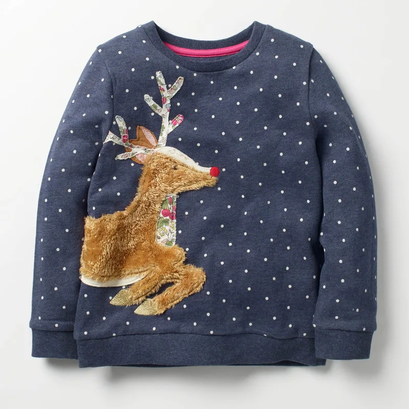 Детский свитер свитера с рисунком оленя для новорожденных девочек коллекция 2019