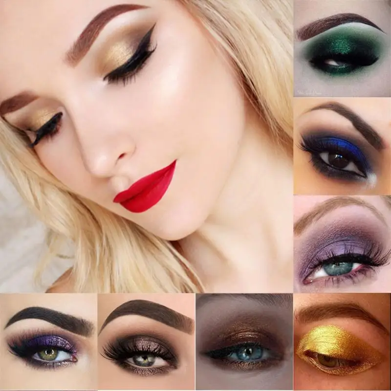 Горячие 12 цветов Тени с металлическим блеском тени для век мини