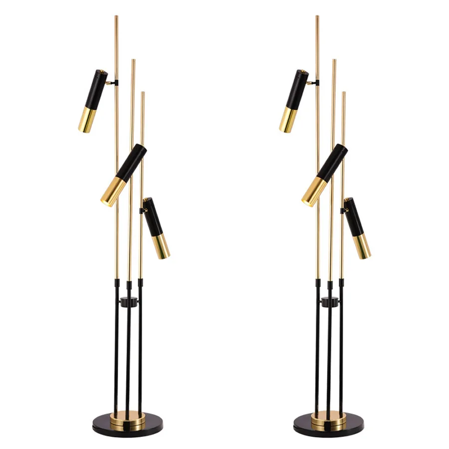 Светодиодный напольный светильник украшение для гостиной и спальни золотистого