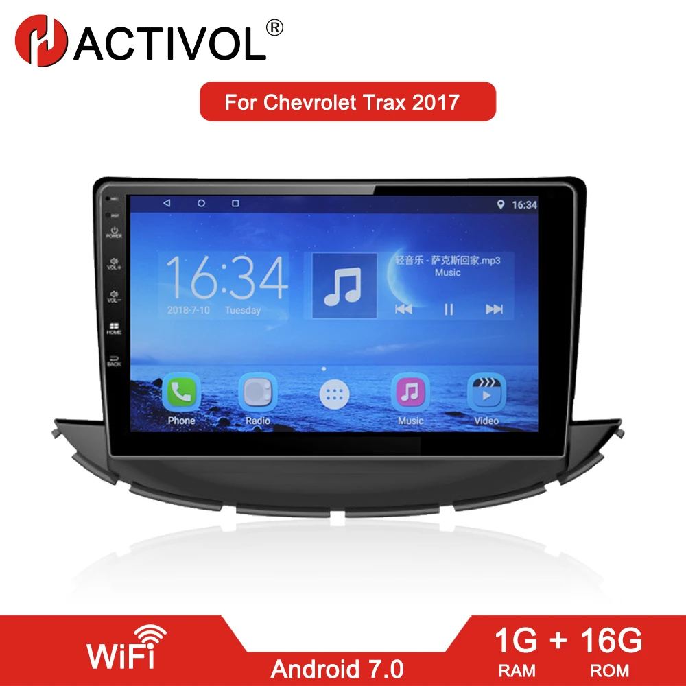HACTIVOL 9 &quotчетырехъядерный автомобильный Радио gps navi для Chevrolet Trax 2017 android 7 0 DVD видео