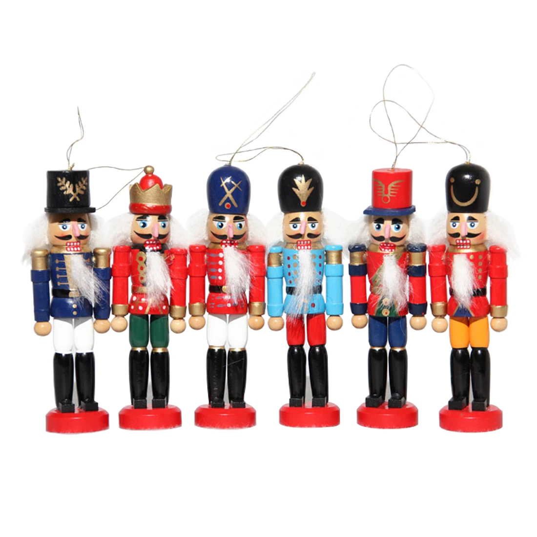 6 шт./лот 30 см деревянная фигурка гайкера рождественские украшения декоративные