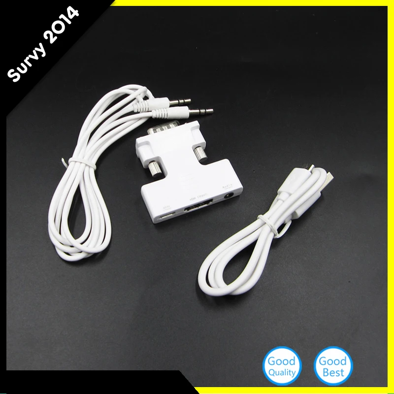 Переходник HDMI мама-VGA папа + аудиоадаптер с поддержкой выхода сигнала 1080P для