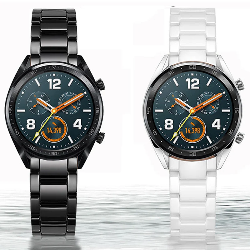 Ремешок керамический для Huawei Watch Gt/GT2 46 мм браслет смарт-браслета amazfit GTR 47 мм/Samsung