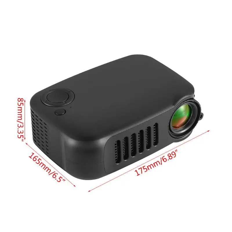 

Mini Portable Projector 800 lumen Supports 1080P LCD 50000 Hours Lamp Life Home Theater Video Projector US Plug
