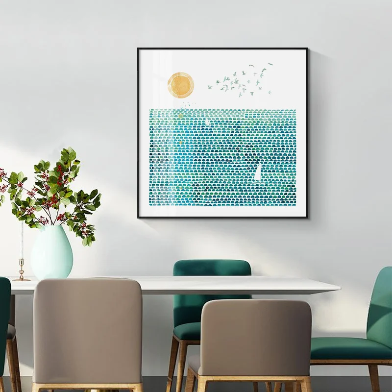 Скандинавская Акварельная иллюстрация цветочный пейзаж декоративная живопись