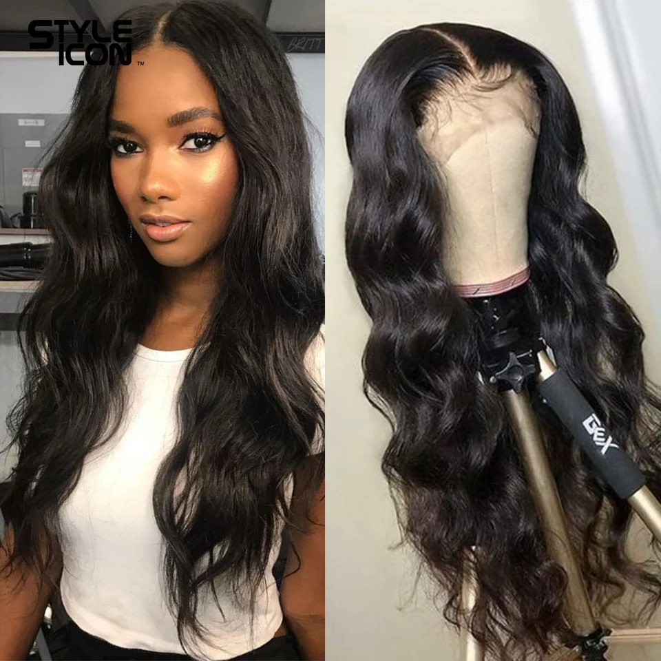 Styleicon бразильский объемный волнистый кружевной передний парик 100% человеческие