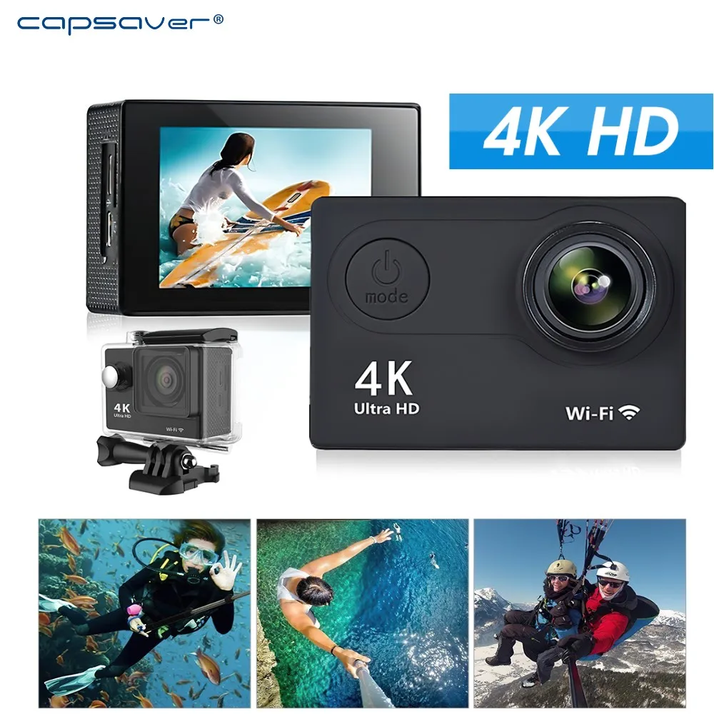 Беспроводная Экшн-камера capsaver 4K HD водонепроницаемая Спортивная видеокамера