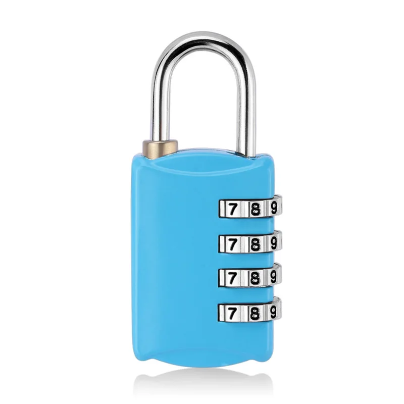 

4 Dial Digit Combination Lock Weatherproof Protection Security Padlock Outdoor Gym Safely Code Lock Black Luggage Travel Lock