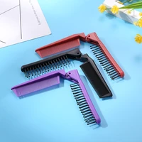 portable pocket oil hair comb folding combs anti static hair brush beard pocket toothed massage brush for men hair styling tools