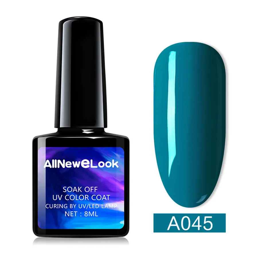 Allnewelook Гель-лак Bluesky Гибридный гвоздь 8 мл, флакон, черный цвет Гель Дизайн Bluesky УФ гель лак для ногтей лак - Цвет: 045