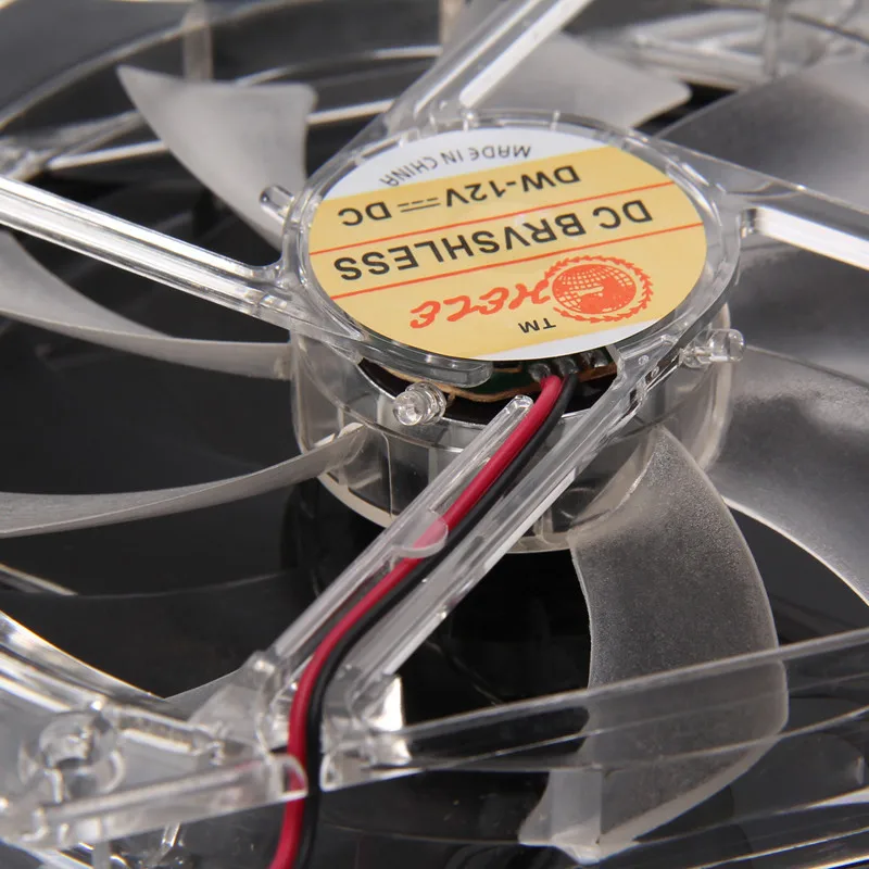 

Blue Cooling Radiator Ventilador PC Cooler Master Quad 4-LED Light Neon Clear 120mm Computer Case Cooling Fan Mod