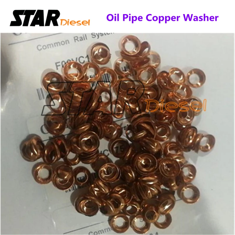 Звезда дизель 50 штук масляная труба медная шайба подключение топливный инжектор
