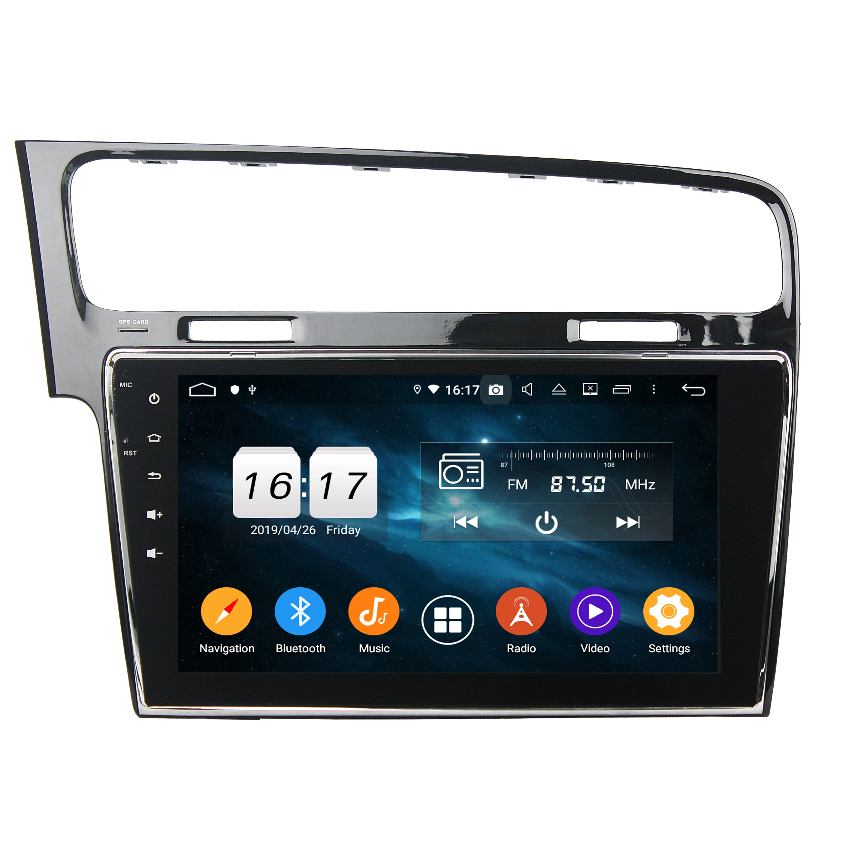 Автомагнитола 10 1 дюйма Din 8 ядер Android 9 0 для VW Golf 7 2013 2015 автомобильный