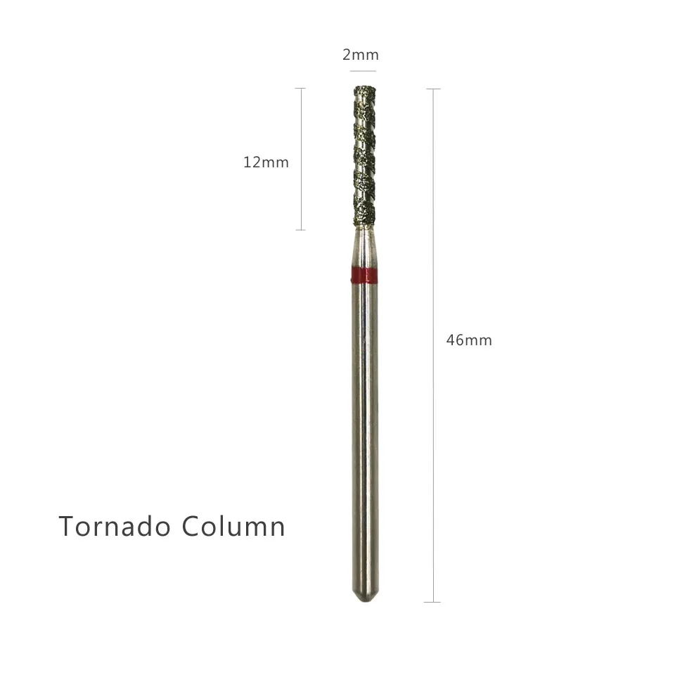 HYTOOS Tornado колонна алмазное сверло для ногтей 3/3" Алмазная фреза для маникюра роторная Cucitle Burr Дрель аксессуары фрезы Инструмент