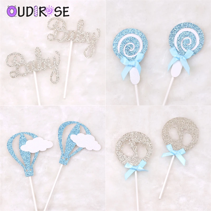 5 шт. Голубое украшение для именинного торта мальчиков шляпа следование кекс