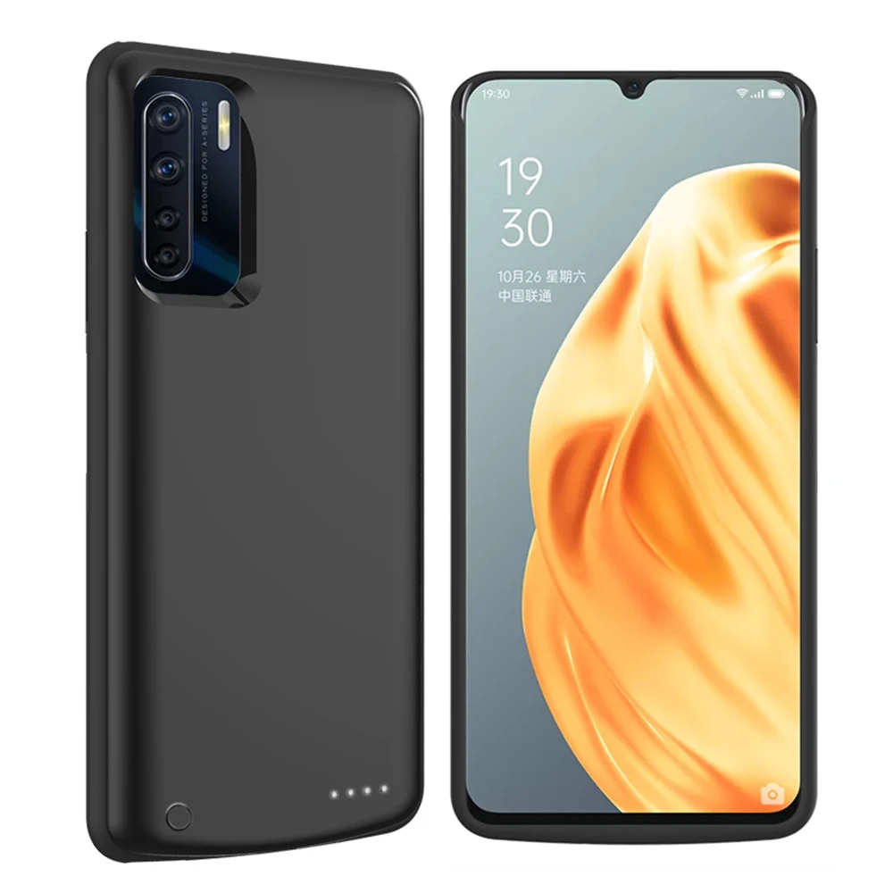 2020 silicone shockproof battery case for oppo a11 a11x reno 3 pro battery charger case for oppo a91 a9 a5 a5s power bank cover free global shipping