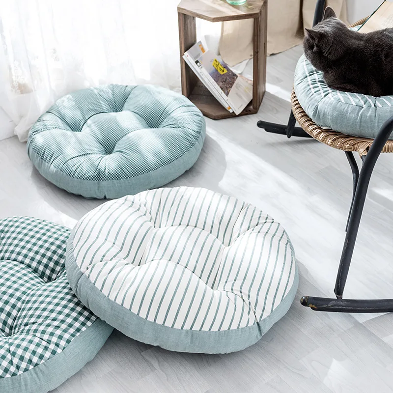 Simanfei сиденье кресло подушка полосатая/клетчатая напольная Подушка футон татами