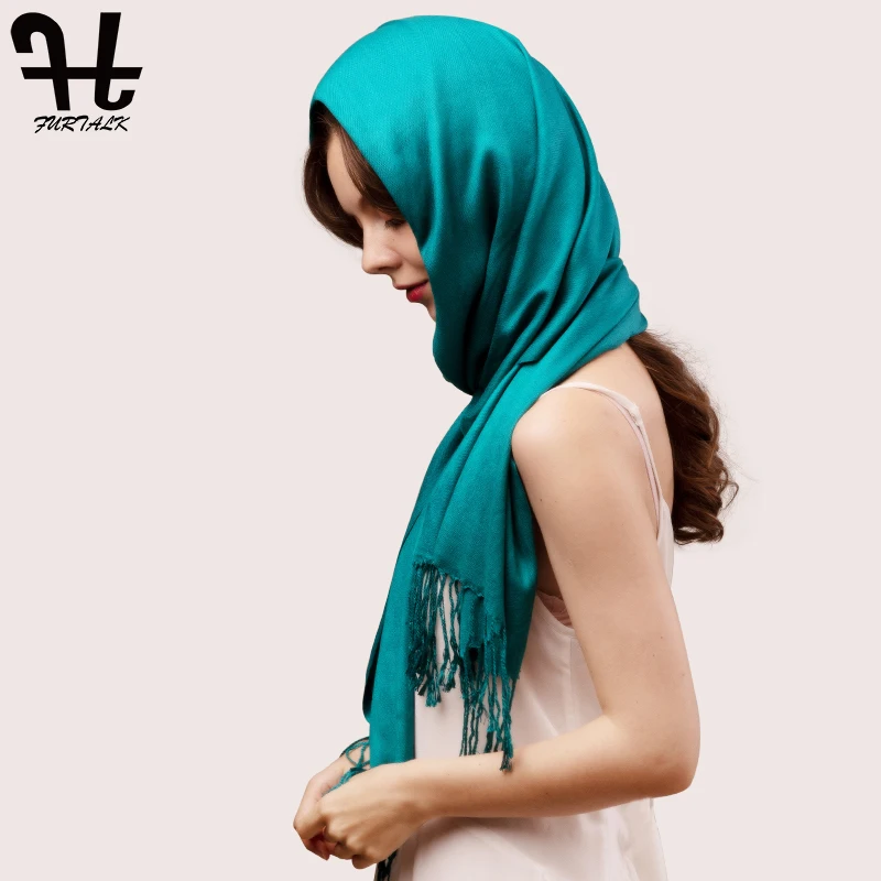 Меховой хлопковый хиджаб шарф для женщин 65х170см длинный осенний Шарф Шали