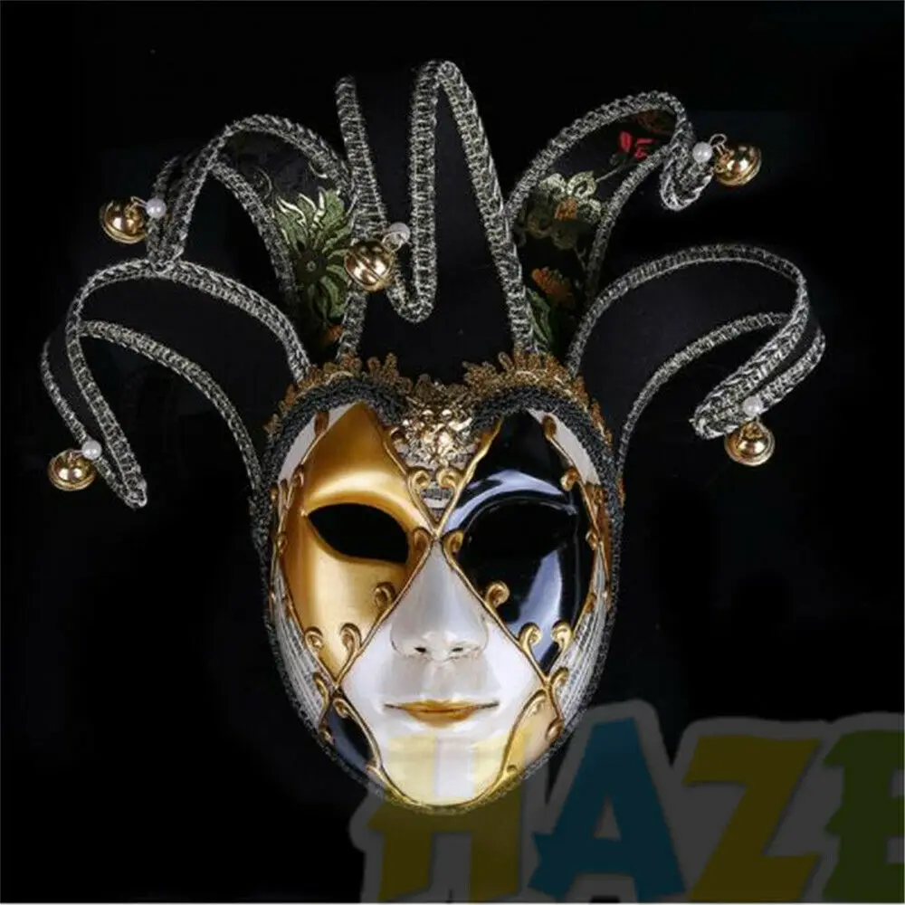 Венецианская маска на Хэллоуин маскарадный костюм Джокер мужская все лицо