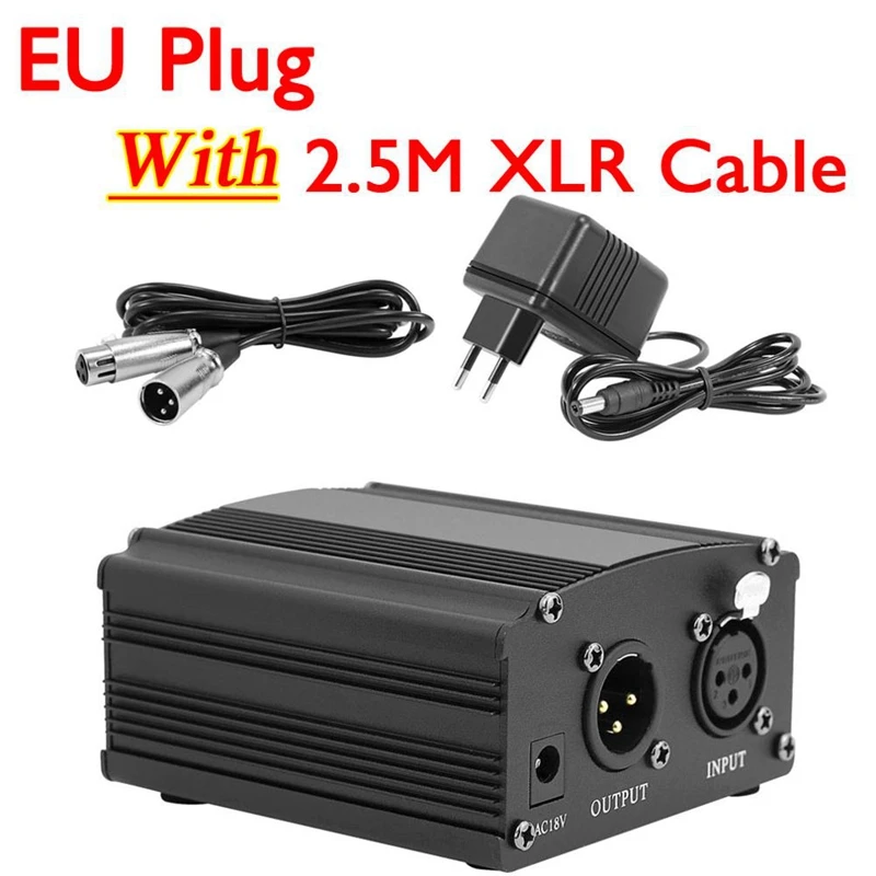 Подходит для микрофона Bm 800 48V Phantom Power конденсаторного оборудование записи музыки