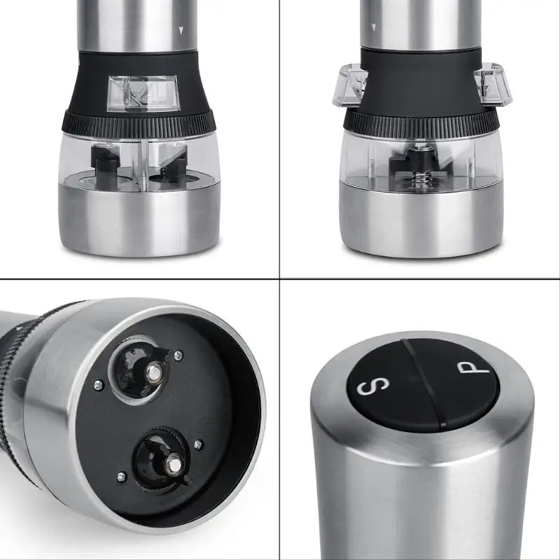 2 в 1 электрическая мельница для специй перца соли|Мельницы| |