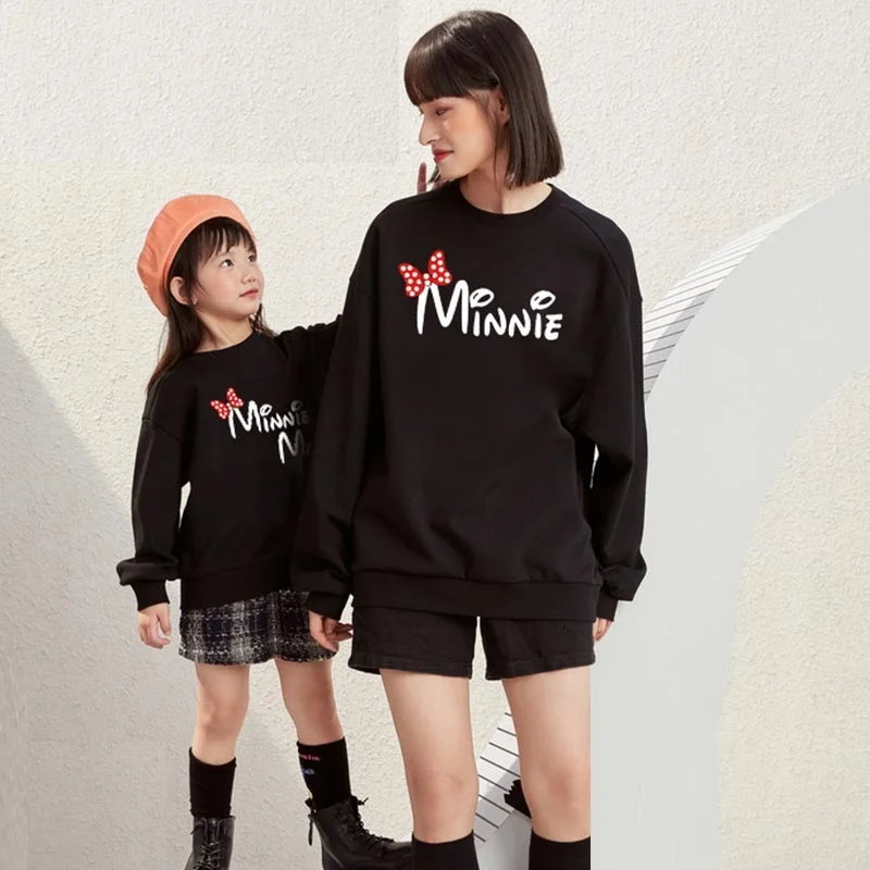 

Family Set Autumn Mother Daughter Matching Sweaters Cartoon Mom Mum Baby Mommy and Me Clothes Woman Girls Cotton Sweatshirts