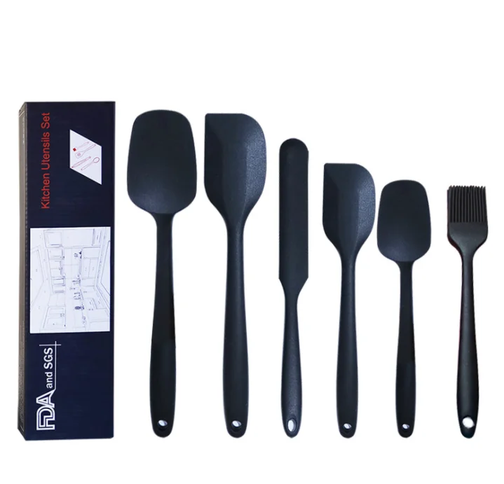 

ebuydoor 6 Piece Silicone Spatula Set Non-Stick Heat-Resistant Spatulas Turner for Cooking Baking Mixing Baking Tools