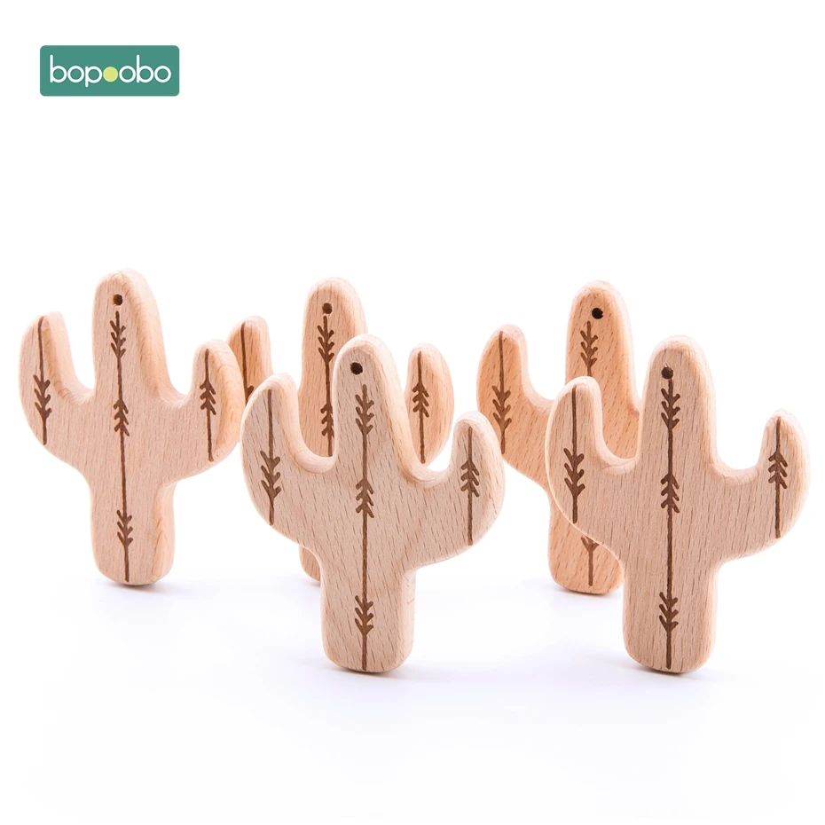 Bopoobo 5 шт. деревянный Прорезыватель для еды, из бука, деревянные животные, детские игрушки для новорожденных, подвеска, соска, комплект для медицинских процедур, Детские трофеи
