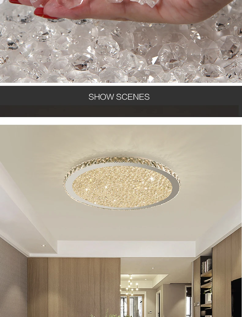 Новая круглая хрустальная люстра, освещение для дома, ledlamp, для гостиной, спальни, plafonnier, круглая светодиодная люстра, lampadari, светильники