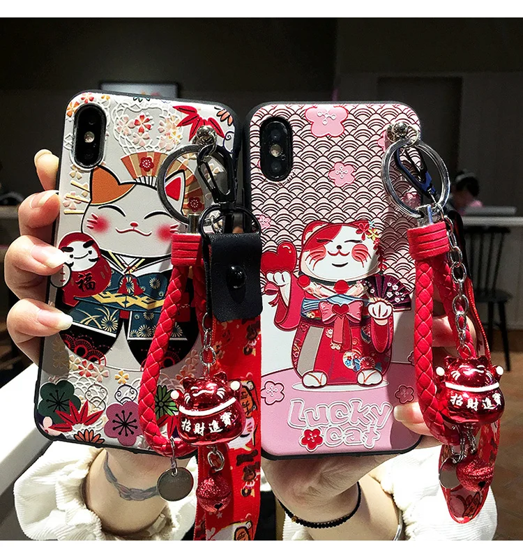 Чехол для Redmi note 7pro с котом Fortune милый чехол-накладка Lucky xiaomi mi 8 mi9se 9pro / 4/4X/6 чехол